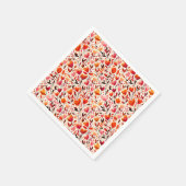 ロマンティックな花開き：バレンタインデー スタンダードカクテルナプキン (角)