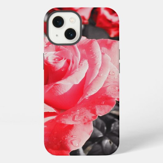 ロマンティックな赤いバラ iPhoneケース (裏面)