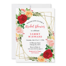 ロマンティックな赤とオレンジのバラ