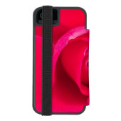 ロマンティックな赤ピンクのバラ v2 incipio iPhoneウォレットケース (フォリオ裏面)