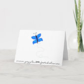 ロマンティックな逃避行！結婚祝いカードや感謝カードに サンキューカード (裏面)