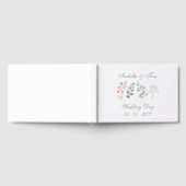 ロマンティックな野の花の植物学的なラベンダーの結婚式 ゲストブック (全面)