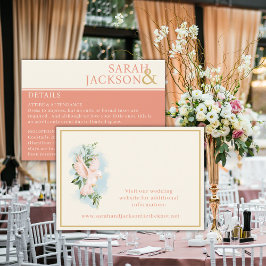 ロマンティックな鳩の結婚式珊瑚の詳細 エンクロージャーカード