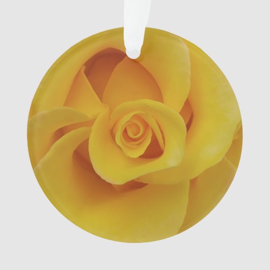 ロマンティックな黄色いバラの花びら オーナメント (正面)