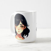 ロマンティックアニメの夢: 青い髪の美女 コーヒーマグカップ (正面左)