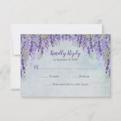 ロマンティックウィステリア庭園の結婚式 出欠カード (正面)