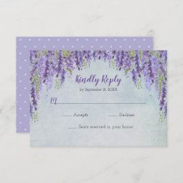 ロマンティックウィステリア庭園の結婚式 出欠カード