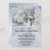 ロマンティックウィンターワンダーランド結婚式招待状 招待状 (正面/裏面)