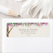 ロマンティックウォーターカラーアカシア住所 シール (インサイチュ)