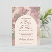 ロマンティックウォーターカラーアジサイ結婚式招待状 招待状 (スタンド正面)