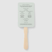 ロマンティックウォーターカラーウッドランド結婚式 プログラム ハンドファン (裏面)