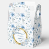 ロマンティックウォーターカラーパステルブルー結婚金ゴールド感謝していズ フェイバーボックス (オープン)