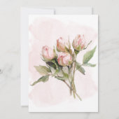 ロマンティックウォーターカラーピンクローゼスブライダルブランチ 招待状 (裏面)