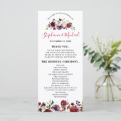 ロマンティックウォーターカラーブルゴーニュレッド赤面バラフローラ プログラム (スタンド正面)