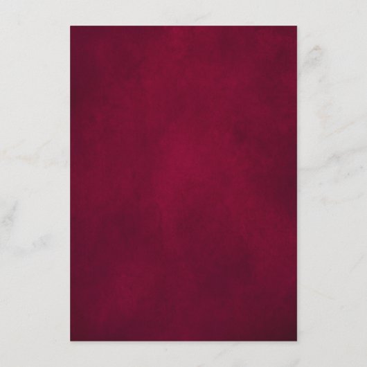 ロマンティックウォーターカラーブルゴーニュ赤海軍フローラ エンクロージャーカード (裏面)