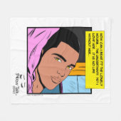 ロマンティックエコーズ 孤独なハート ロマンス コミック フリースブランケット (正面(横))