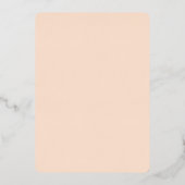 ロマンティックキャッスルファンタジー誕生日バラ金ゴールド 箔招待状 (裏面)