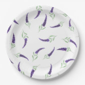 ロマンティックキュートプロヴァンス誕生日紙プレート ペーパープレート (正面)