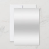 ロマンティックコーラルボウ&シルバーグリッターRsvp 出欠カード (裏面)