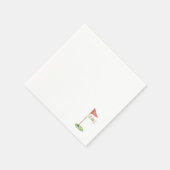 ロマンティックゴルフフラグ "I Do" ゴルフウェディングギフト スタンダードカクテルナプキン (角)