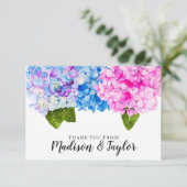 ロマンティックサマーフラワーズウォーターカラーイラストレーション サンキューカード (スタンド正面)