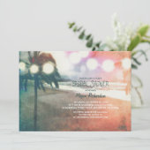 ロマンティックサンセットビーチランタンズブライダルシャワー 招待状 (スタンド正面)