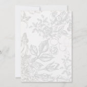 ロマンティックシックピーニーフローラ結婚式招待状 招待状 (裏面)