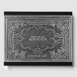 ロマンティックシルバーヴィンテージルックゲストブック ゲストブック