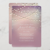 ロマンティックストラングライトズ結婚式招待状 招待状 (正面/裏面)