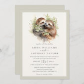 ロマンティックスロッスカップル結婚式招待状 招待状 (正面/裏面)