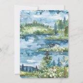 ロマンティックスワンズレイクウォーターリリーブライダルシャワー 招待状 (裏面)