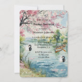 ロマンティックスワンズレイクブライダルシャワー 招待状 (正面)