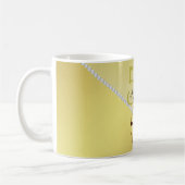 ロマンティックダイヤモンド&金ゴールドボウ50誕生日 コーヒーマグカップ (左)