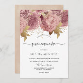 ロマンティックダスティバラ赤面キンセアニェラパーティー 招待状 (正面/裏面)