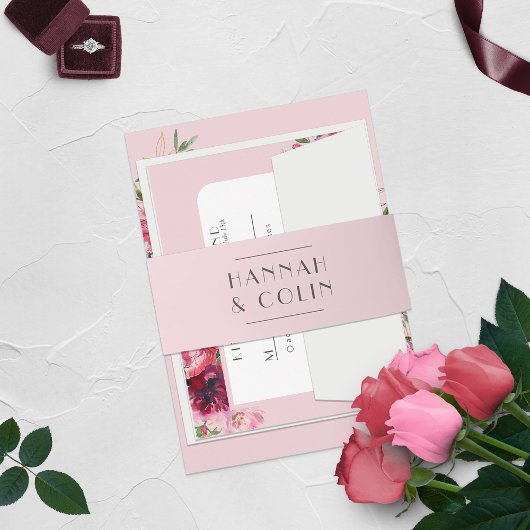 ロマンティックダスティバラ 招待状ベリーバンド