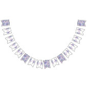 ロマンティックダスティブルー&薄紫アジサイ結婚ズ バンティングフラッグ (全)