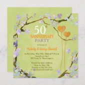 ロマンティックツーハーツ50周年結婚記念パーティー 招待状 (正面/裏面)