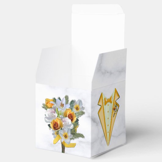 ロマンティックトロピカルウェディング フェイバーボックス (オープン)