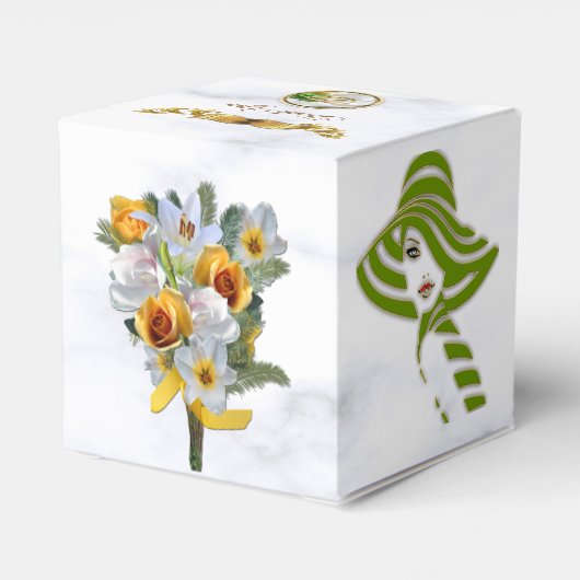 ロマンティックトロピカルウェディング フェイバーボックス (裏面サイド)