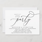ロマンティックハッピーエンドパーティー、結婚式ディナー 招待状 (正面)