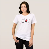 ロマンティックハートアート トライブレンドTシャツ (正面全面)