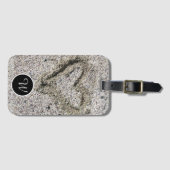 ロマンティックハートインサンドモノグラム ラゲッジタグ (正面横)