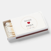 ロマンティックハート ウェディングマッチ箱 パーソナライゼーション