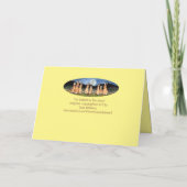 ロマンティックバニーラビットイエローアニバーサリー誕生日 カード (裏面)