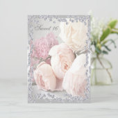 ロマンティックバラ&ダイヤモンドスイート16バースデーパーティー 招待状 (スタンド正面)