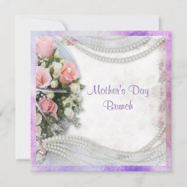 ロマンティックバラ&パールズマザーズデイブランチ 招待状
