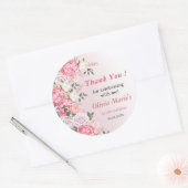 ロマンティックパステルバラズスウィート16誕生日 ラウンドシール (封筒)