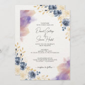 ロマンティックパステルフローラ結婚式招待状 招待状 (正面/裏面)