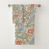 ロマンティックパステルモリススタイルバスタオル バスタオルセット (インサイチュ)