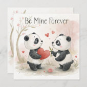 ロマンティックパンダカード - 永遠に愛してる シーズンカード (正面/裏面)